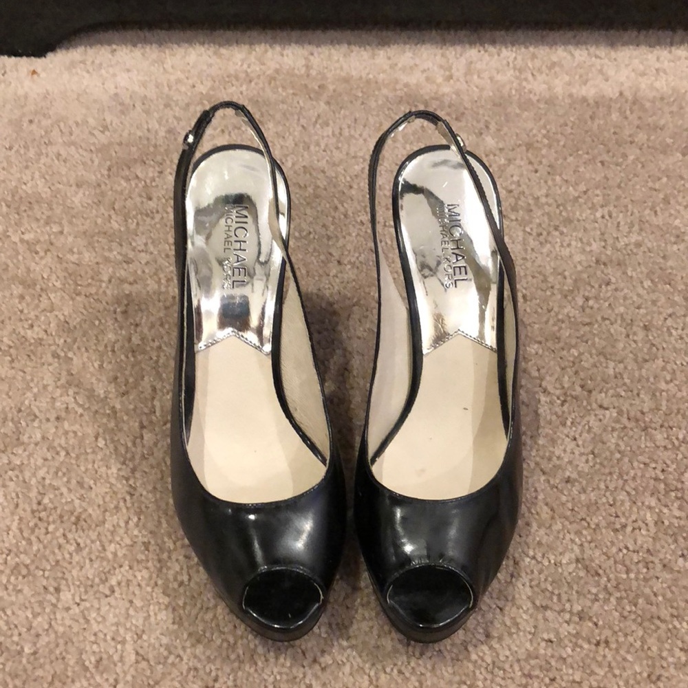 new Michael Kors peep toe heels
